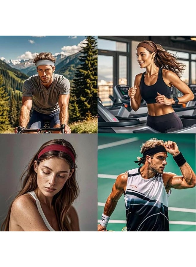 3PCS Cotton Headbands 5CM – White, Black & Brown – Stretch Non-Slip Hair Bands for Sports & Daily Wear - Image 5